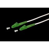 OpDAT patch cord LC-S APC/LC-S APC OS2, white, 10.0 m