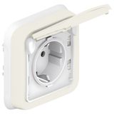 Socket outlet Plexo IP 55 - German std - 2P+E - flush mounting - white