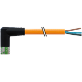 MQ15-X-Power fem. 90° left sh.  cable PUR 4x2,5+2x1,5 or+dragch 1,0m