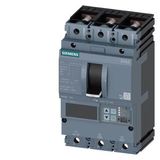 circuit breaker 3VA2 IEC Frame 160 breaking capacity class M Icu=55 kA @ 415 V 3-pole, line protection ETU560, LSIG, In=63 A overload  3VA2163-5JQ32-0DH0