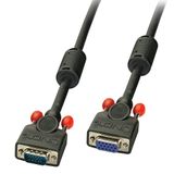 VGA Cable M/F, Black, 1m 15 Way Male to 15 Way Female