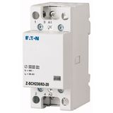 Installation contactor, 230VAC/50Hz, 2N/O, 63A, 3HP