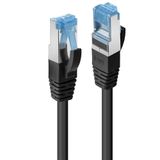 0.3m Cat.6A S/FTP TPE  Network Cable, Black RJ45, M/M, 500MHz, Copper