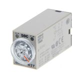 Timer, plug-in, 14-pin, on-delay, 4PDT, 200-230 VAC Supply voltage, 5