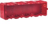 Wall box 4gang for flush-mounted installation, R.8, red