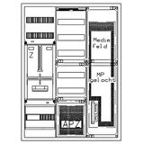Z„hlerverteiler 1xZF, H=1100 B=800 T=210mm, 1xVF, MF, APZ