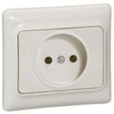 Kaptika - 2P socket outlet with sutters - flush mounting - 16 A 250 V~ - Ivory