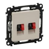 Double loudspeaker socket Valena Life - with cover plate - ivory