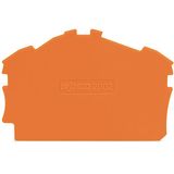 End and intermediate plate 0.8 mm thick orange