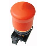 Emergency stop/emergency switching off pushbutton, RMQ-Titan, Mushroom-shaped, 38 mm, Non-illuminated, Pull-to-release function, 1 NC, 1 N/O, Red, yel