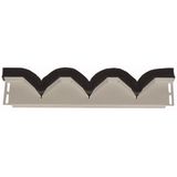Bottom/Top coverstrip 105mm long, 75mm blind + 30mm jagged foam gasket, IP20, for 425mm Sectionwidth