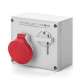 INTERLOCKED SOCKET 3P+E IP44 16A 3h