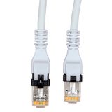 Push Pull Patchcord RJ45 shielded Cat.6a 10GB LS0H grey 0.5m