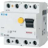 Residual current circuit breaker (RCCB), 40A, 4p, 30mA, type A