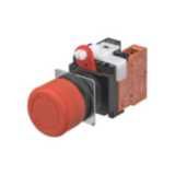 Emergency stop switch, non-illuminated, 30 mm dia., push-lock/turn-res