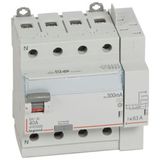 Differential switch DX³-ID screw top inlet and automatic top outlet - 4P 400V~ 40A typeAC 300mA - 5 modules