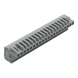 1-conductor female connector, angled CAGE CLAMP® 2.5 mm² gray