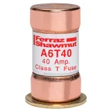 Fuse A6T - Class T - Fast-Acting 600VAC 300VDC 40A Ferrule