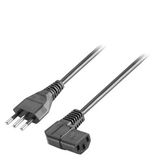 IEC cable, Italy, 230V AC, angled, ...