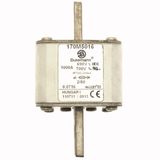 Fuse-link, high speed, 1000 A, AC 690 V, DIN 2, 61 x 61 x 108 mm, aR, DIN, IEC, single indicator, 80 mm centres