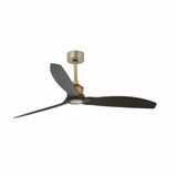 JUST FAN GOLD/WOOD CEILING FAN BLACK BLADES