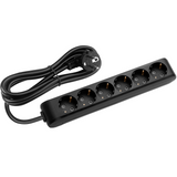 X-tendia Black Six Gang Earth Socket with Cable CP