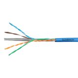 U/UTP Cable Cat.6, 4x2xAWG23/1, 300MHz, PVC, Eca, blue