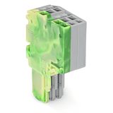 2-conductor female connector Push-in CAGE CLAMP® 1.5 mm² green-yellow/