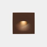 Recessed wall lighting IP66 Bat Square Oval LED 2W 3000K Brown 77lm