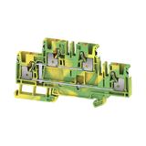 PE terminal, PUSH IN, 4 mm², Green/yellow