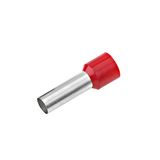 Wire ferrule isolated, 1mmý, L1= 10mm, red