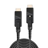 30m Fibre Optic Hybrid Micro-HDMI 4K60 Cable with Detachable HDMI & DVI Connectors Creates a customisable, reliable Micro-HDMI, HDMI or DVI connection over long distances