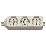 Multi-outlet 3universal ivory