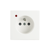 5599B-A02357884 Outlet with pin, overvoltage protection White
