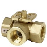 VBI60.32-25T - Changeover ball valve, 3-port, PN40, DN32, kvs 25