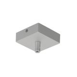 Ceiling plate GLENOS,silver,8.5x8.5x2.7cm,with strain relief