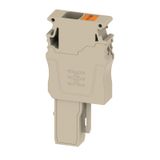 Plug (terminal), PUSH IN, 6 mm², 500 V, 30 A, Number of poles: 1, dark