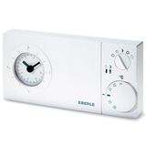 Clock thermostat, weekly program, 5-30C, AC 230V, 1 changeover contact, potential free, 16 A