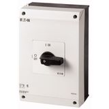 On-Off switch, P3, 100 A, surface mounting, 3 pole, with black thumb grip and front plate, UL/CSA