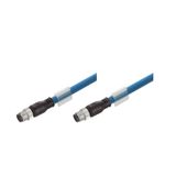 Ethernet Railway Cable (assembled), M12 D-code – IP 67 straight pin, M