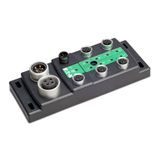 SWD Block module I/O module IP69K, 24 V DC, 4 inputs with power supply, 4 outputs 2A with separate power supply, 4 M12 I/O sockets