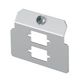MTM 2D  Beam plate, with 2 x holes fig. type D, Stainless steel, material 1.4307, A2