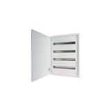 Complete flush-mounting/hollow wall slim distribution board, white, 33 SU per row, 6 rows, 100 mm mounting depth