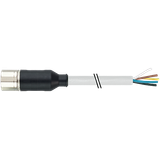 M23 female 0° with cable PUR 16x0.5+3x1.0 gy UL/CSA+drag ch. 5m