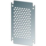 Mounting plate, perforated, galvanized, for HxW=400x300mm