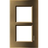 LL - cover plate 2x2P 57mm shiny bronze