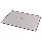 Bottom-/top plate, closed Aluminum, for WxD = 850 x 300mm, IP55, grey