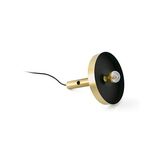 WHIZZ SATIN GOLD AND BLACK PORTABLE LAMP