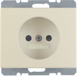 Socket outlet without earthing contact, Arsys, white glossy
