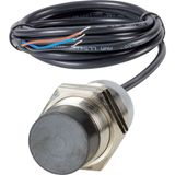 Proximity switch, E57G General Purpose Serie, 1 N/O, 3-wire, 10 - 30 V DC, M30 x 1.5 mm, Sn= 22 mm, Non-flush, PNP, Stainless steel, 2 m connection ca